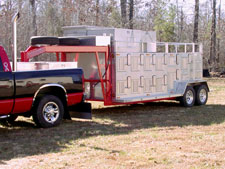 Redwing with truck close-up