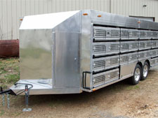 Pigeon trailer close-up side