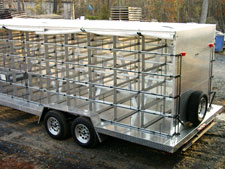 Pigeon trailer open