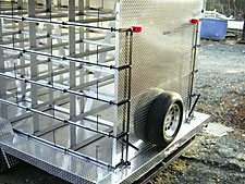 Pigeon trailer close-up back
