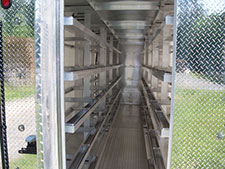 Pigeon trailer close-up back